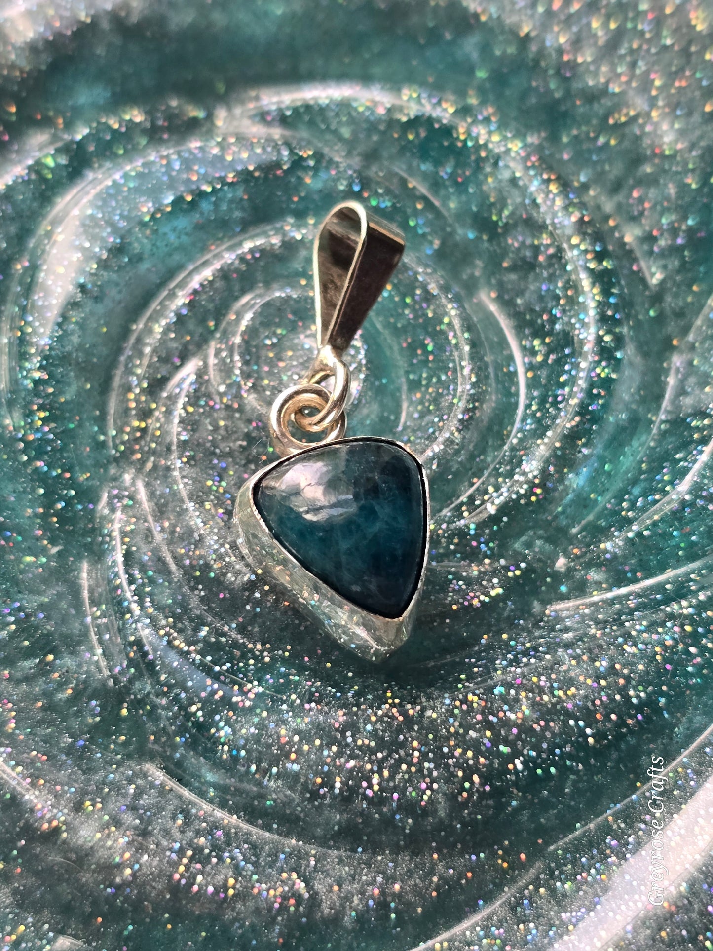 Apatite Pendant Set in Silver