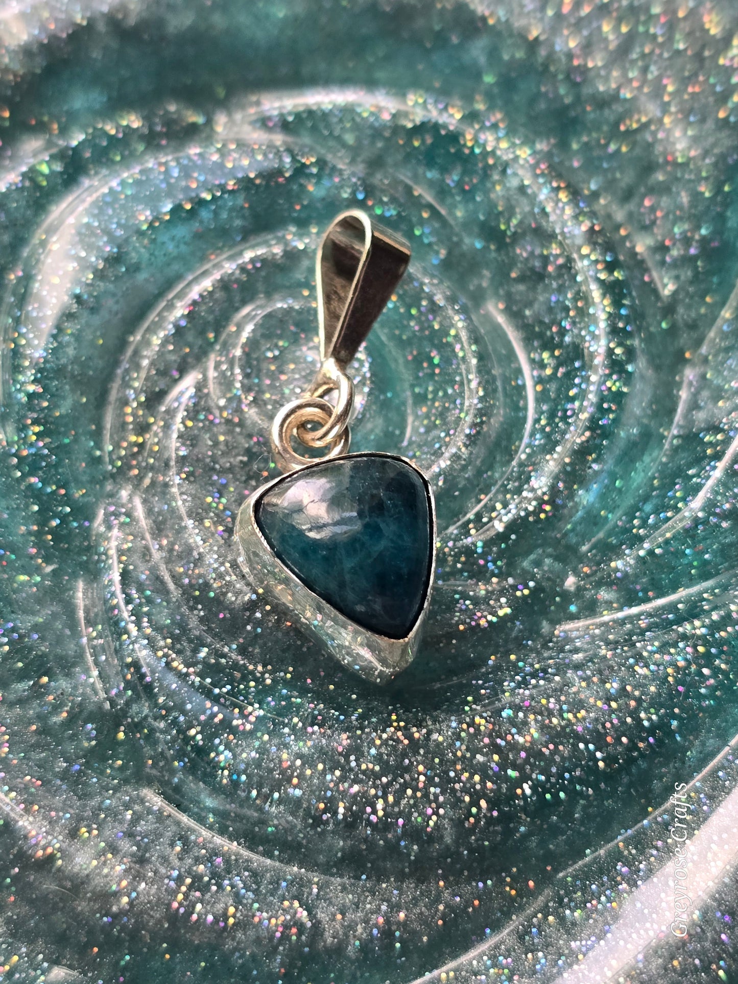 Apatite Pendant Set in Silver