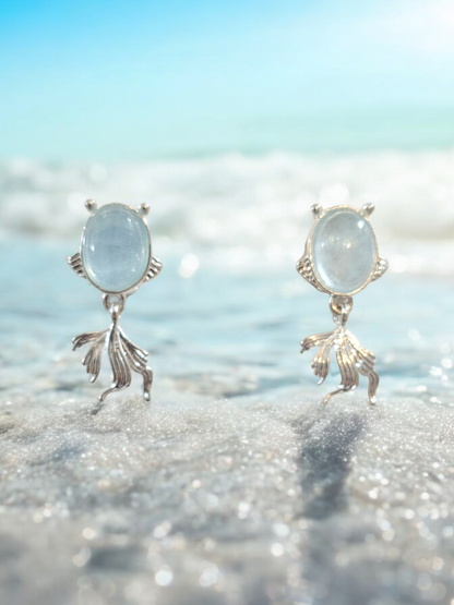 Aquamarine Post Earrings