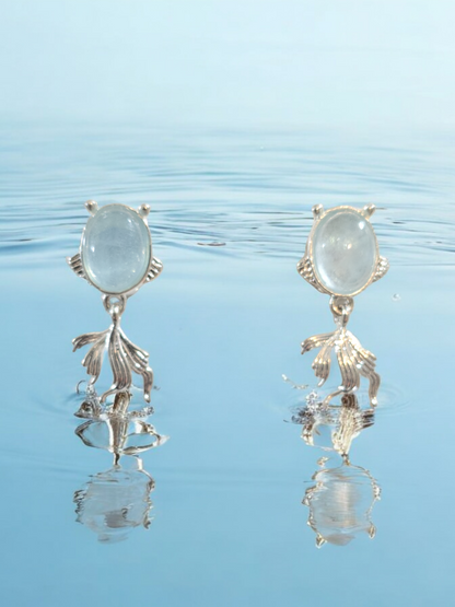 Aquamarine Post Earrings