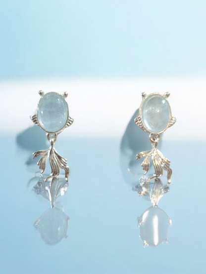 Aquamarine Post Earrings