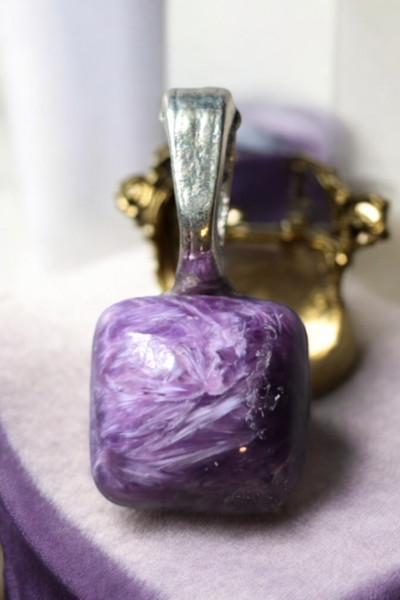 Charoite Pendant (7.8x7.8mm)