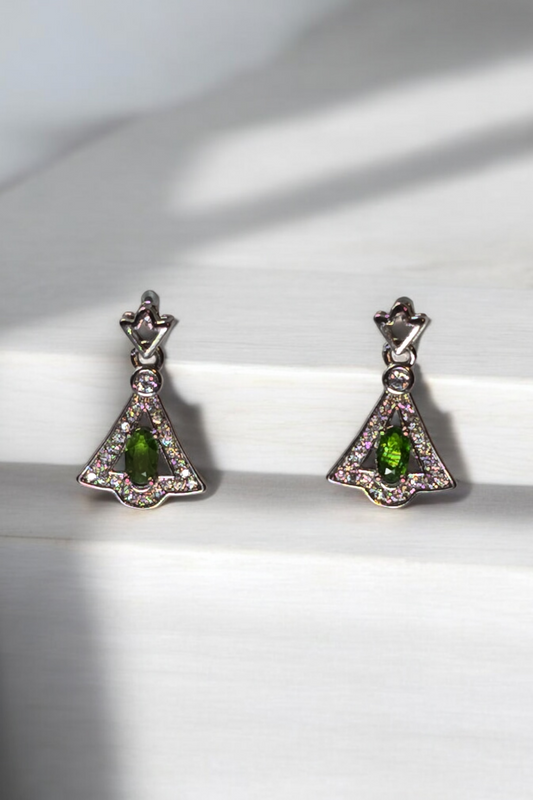 Diopside Post Earrings