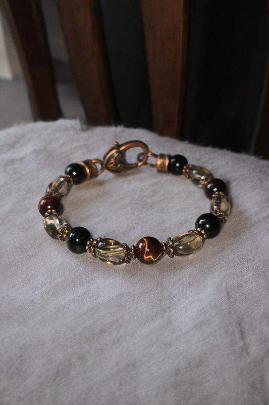 Tiger Eye/Smokey Quartz Bracelet (Size Options)