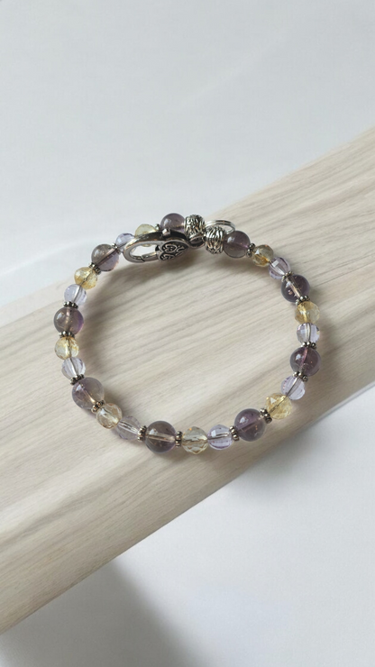 Amethyst citrine And ametrine Bangle bracelet. That's up to 8.25" wrist