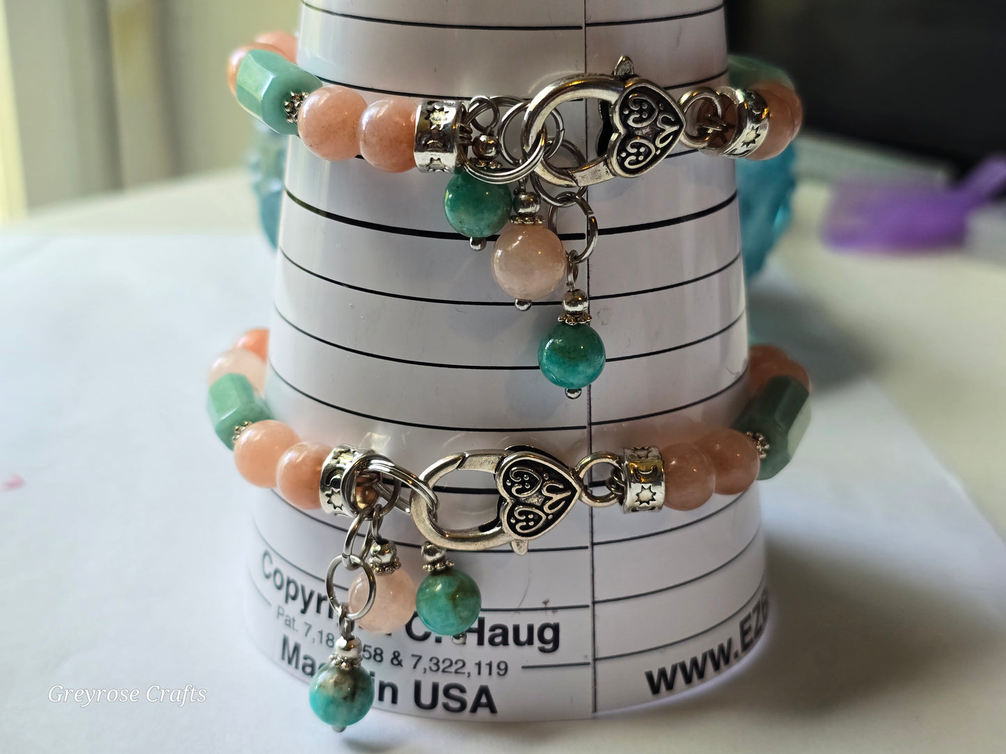 Chalcedony and Amazonite bracelet