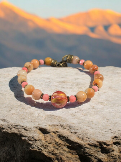 Yuan Yuan, Mica, Asai and or Shell Crystal Bracelet with DaQi Focal Bead. See available options