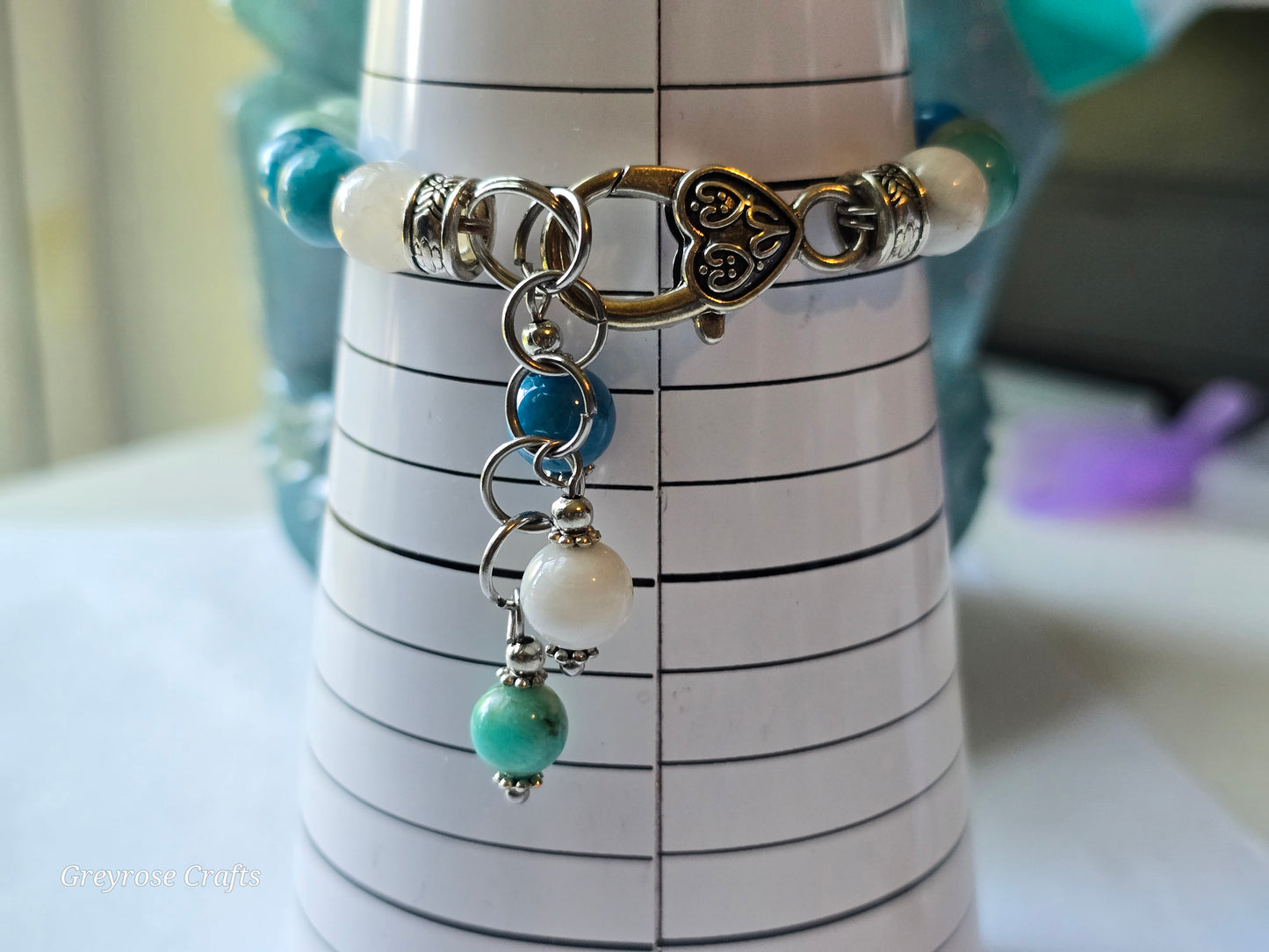 Apatite Amazonite and moonstone bracelet