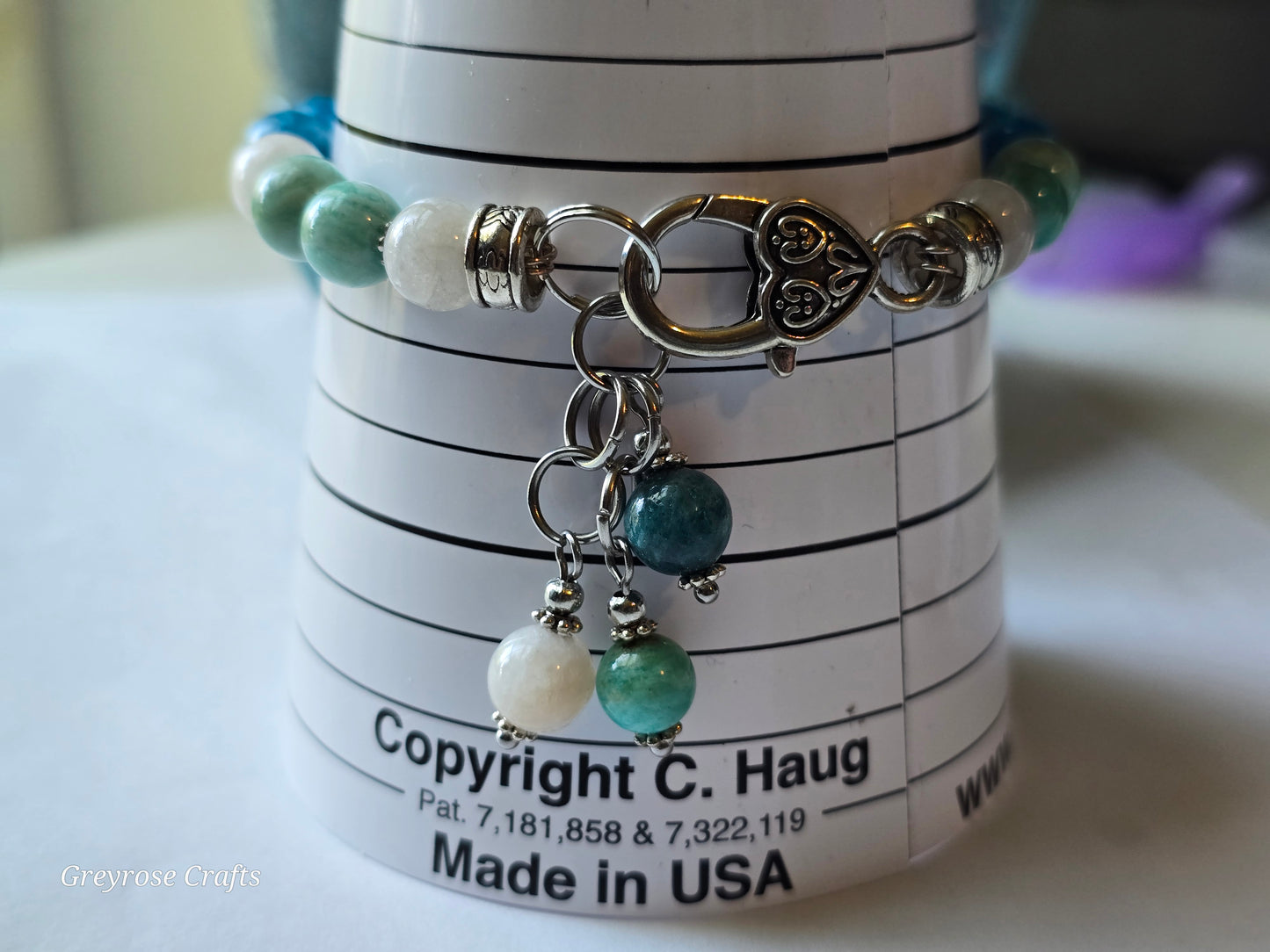 Apatite Amazonite and moonstone bracelet